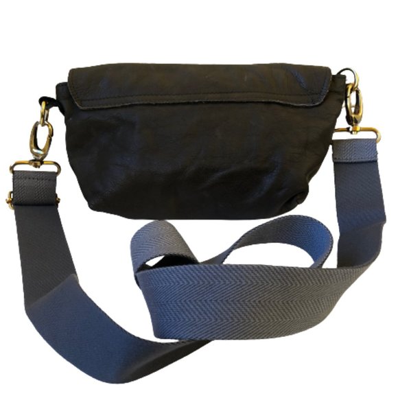 Sous les Pavés Paris SLP Green Lambskin Handbag Crossbody Web Strap Bronze Cat - Picture 7 of 15